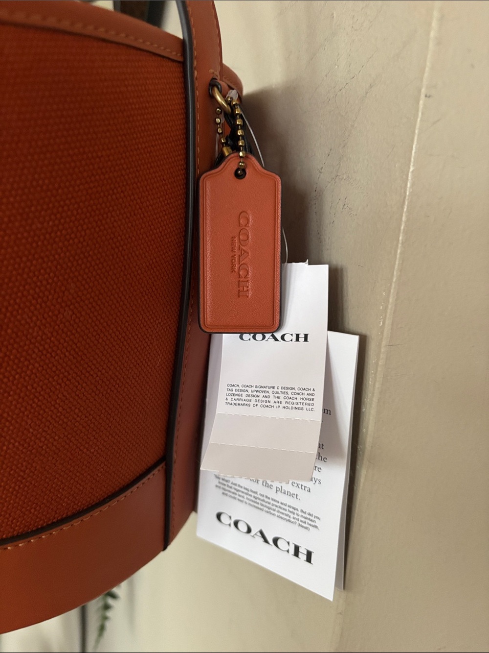 Coach CUSTOM Trick Or Treat Bucket Halloween Cotton Leather Jack-o'-lantern Tote - Picture 3 of 14
